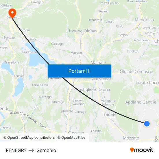 FENEGR? to Gemonio map