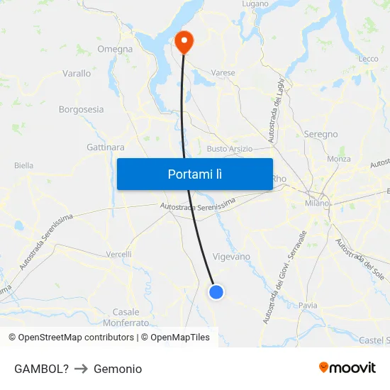 GAMBOL? to Gemonio map