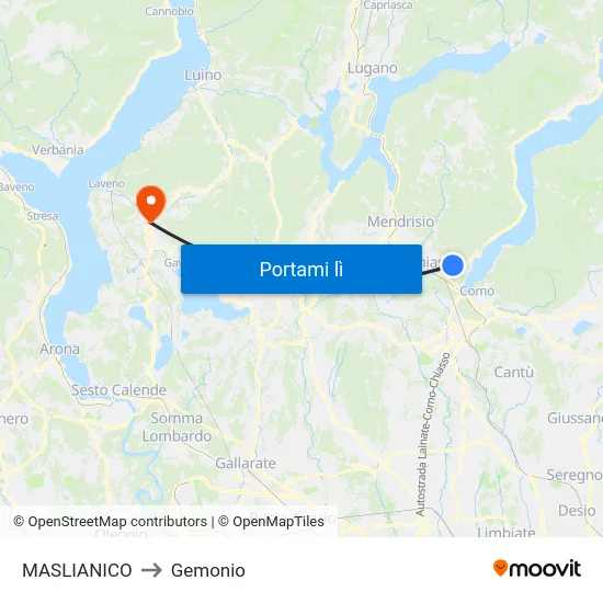 MASLIANICO to Gemonio map