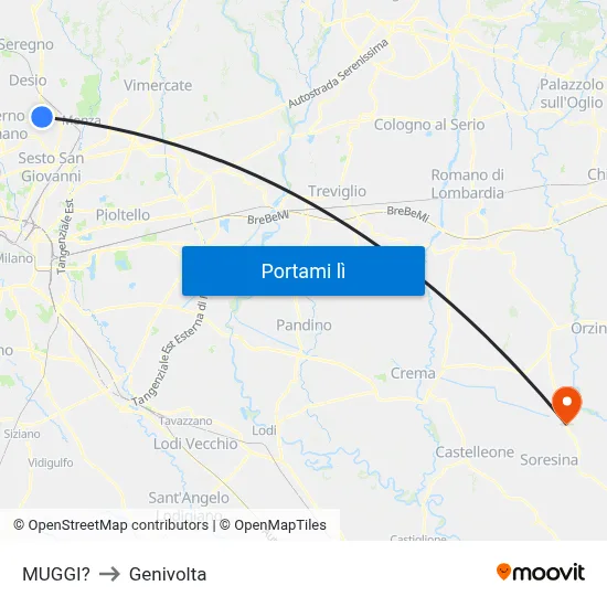 MUGGI? to Genivolta map