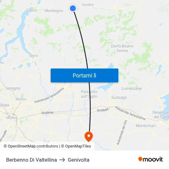 Berbenno Di Valtellina to Genivolta map