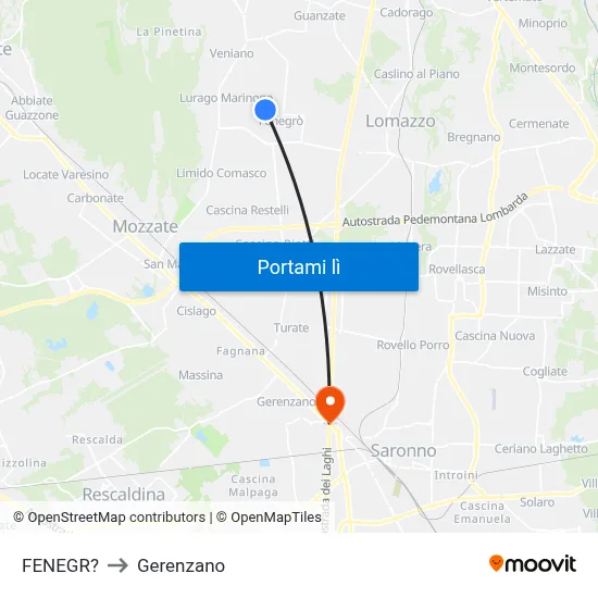 FENEGR? to Gerenzano map