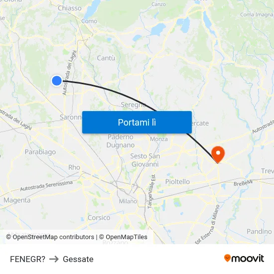 FENEGR? to Gessate map