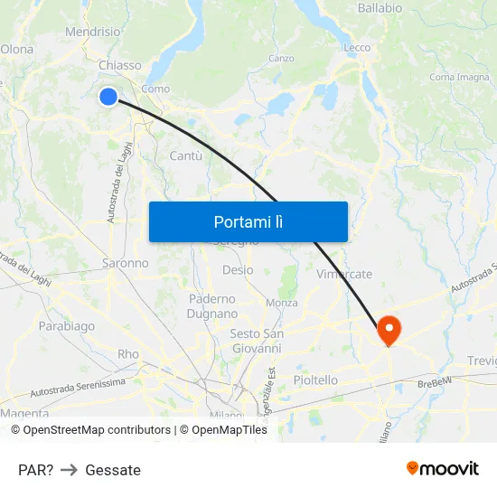 PAR? to Gessate map