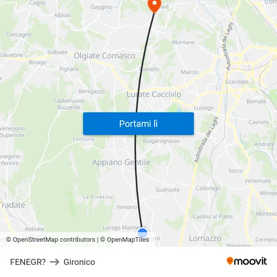 FENEGR? to Gironico map