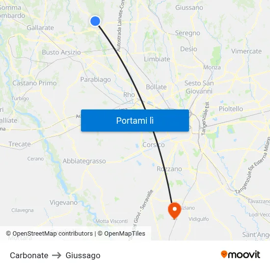 Carbonate to Giussago map