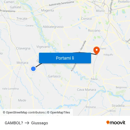 GAMBOL? to Giussago map
