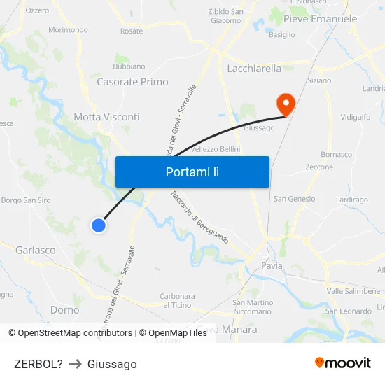 ZERBOL? to Giussago map