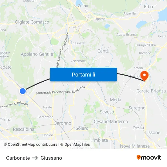 Carbonate to Giussano map