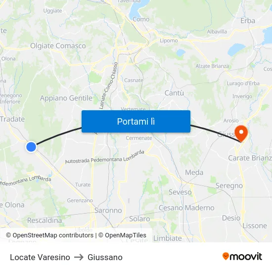 Locate Varesino to Giussano map