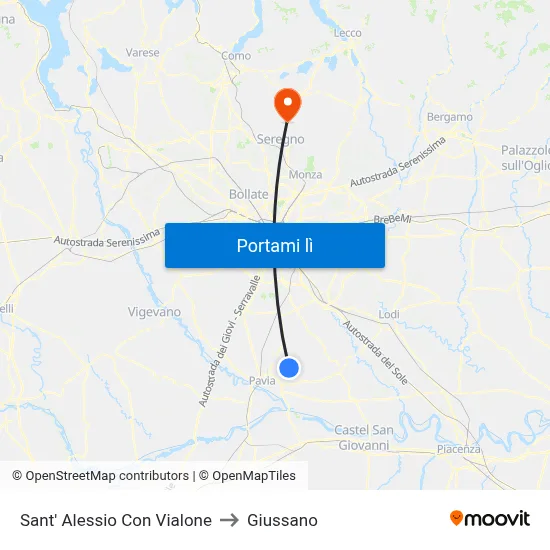 Sant' Alessio Con Vialone to Giussano map