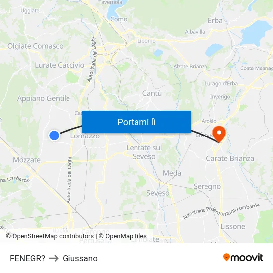 FENEGR? to Giussano map
