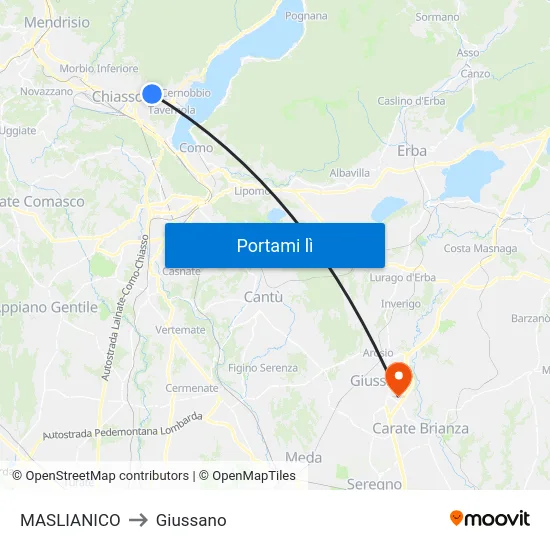 MASLIANICO to Giussano map