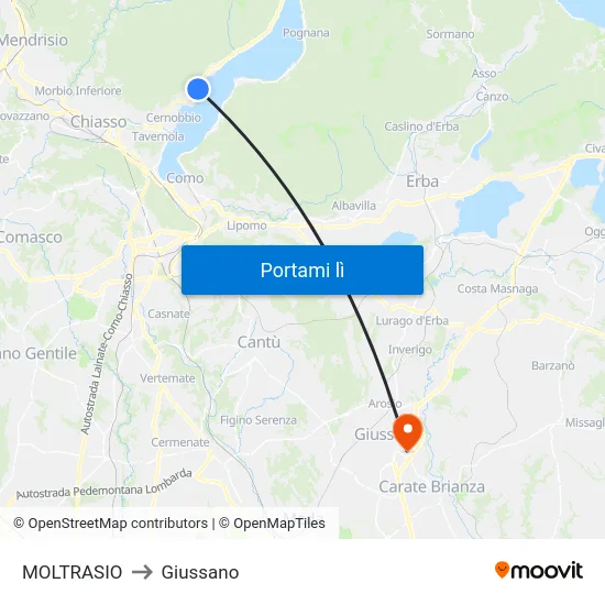 MOLTRASIO to Giussano map