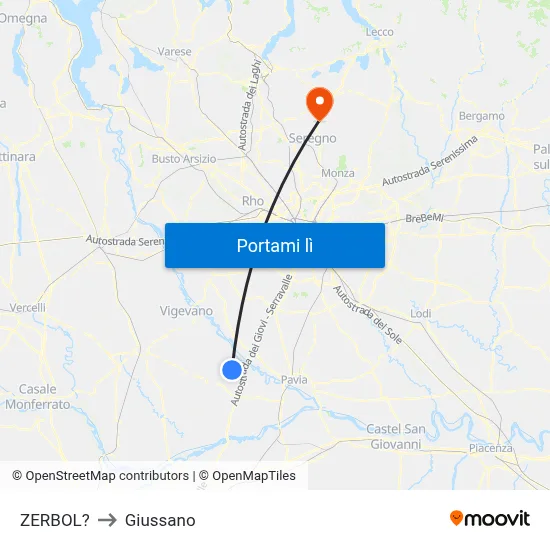 ZERBOL? to Giussano map