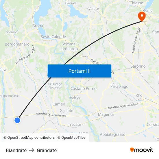 Biandrate to Grandate map