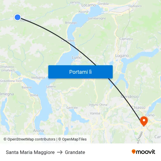 Santa Maria Maggiore to Grandate map