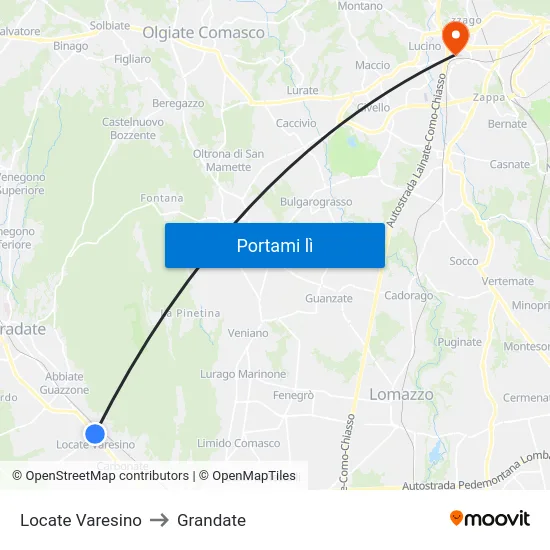 Locate Varesino to Grandate map