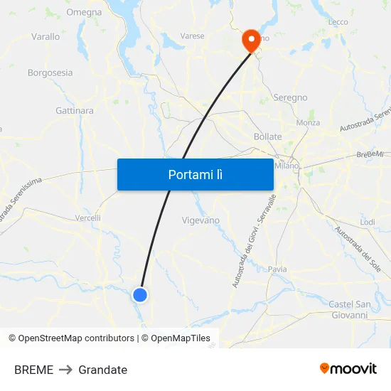 BREME to Grandate map