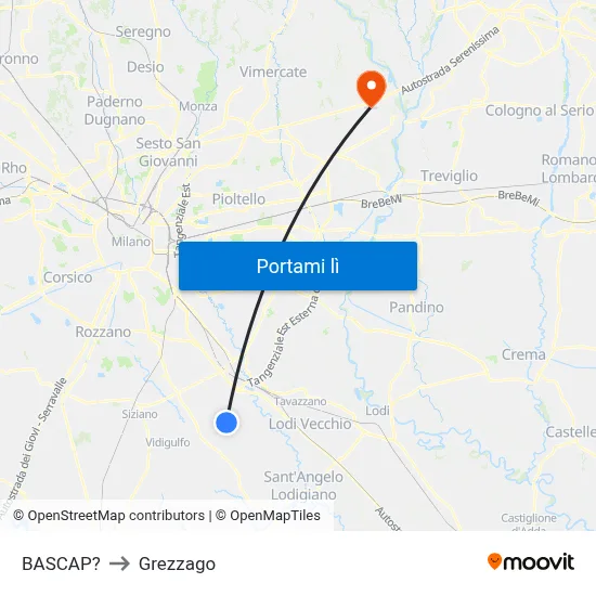 BASCAP? to Grezzago map