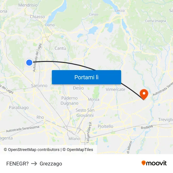FENEGR? to Grezzago map