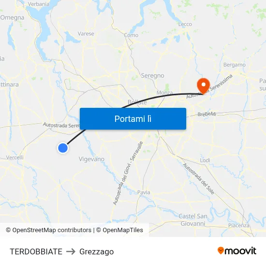 TERDOBBIATE to Grezzago map