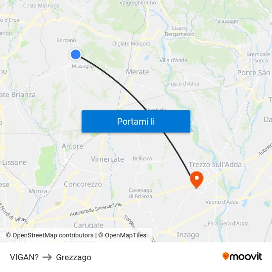 VIGAN? to Grezzago map