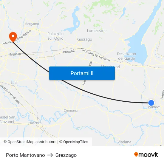 Porto Mantovano to Grezzago map