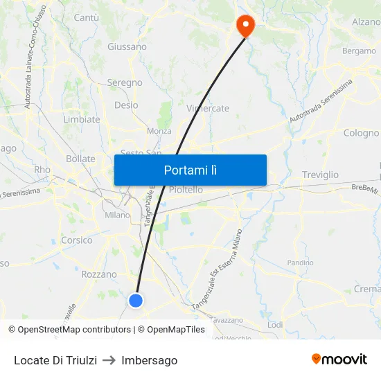 Locate Di Triulzi to Imbersago map