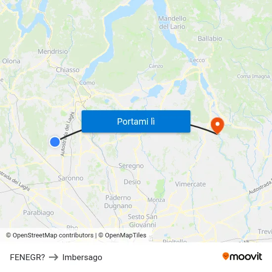 FENEGR? to Imbersago map
