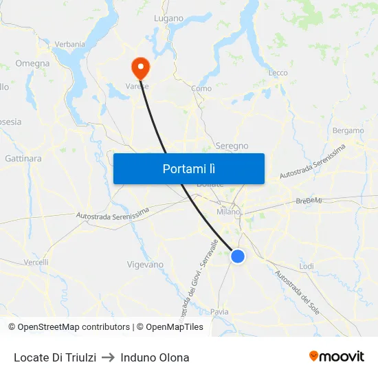 Locate Di Triulzi to Induno Olona map