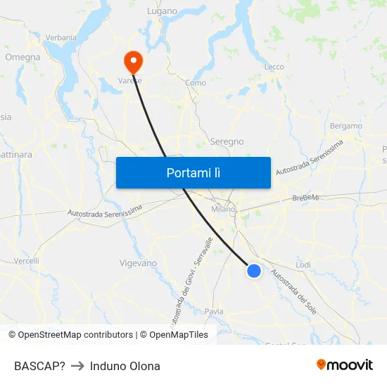 BASCAP? to Induno Olona map