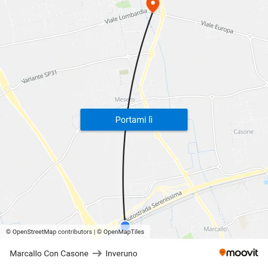 Marcallo Con Casone to Inveruno map