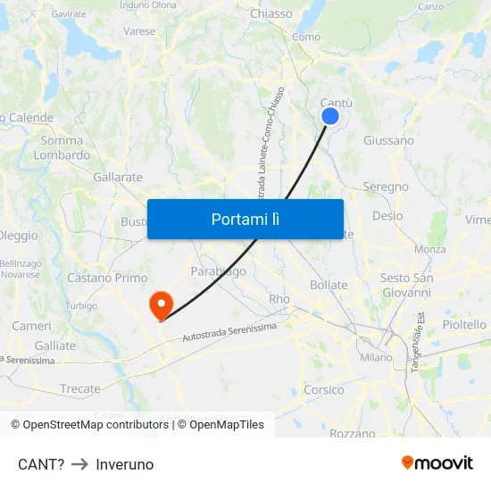 CANT? to Inveruno map