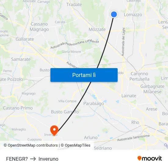 FENEGR? to Inveruno map