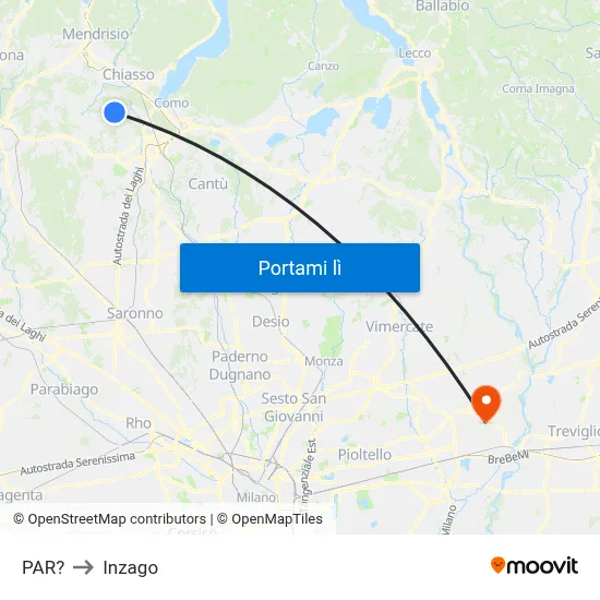 PAR? to Inzago map