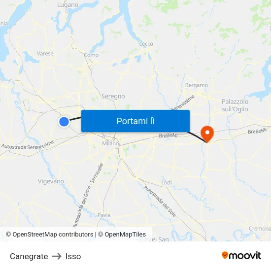 Canegrate to Isso map
