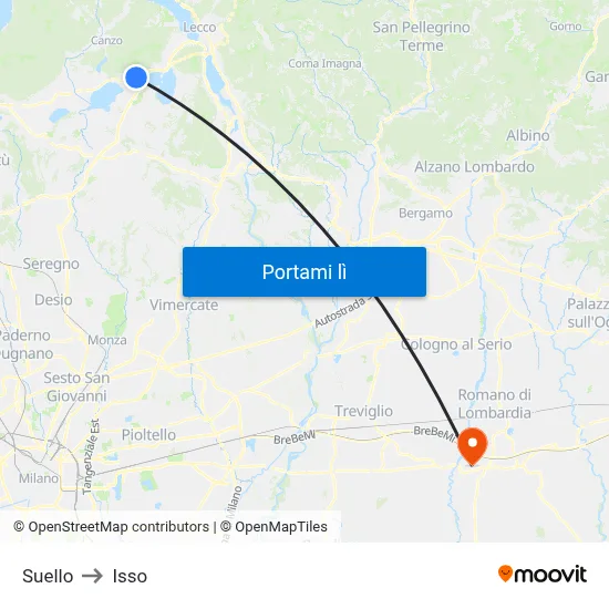 Suello to Isso map