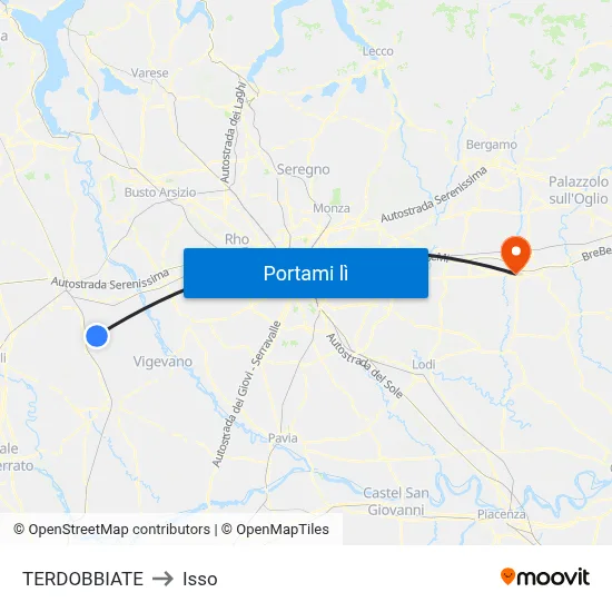 TERDOBBIATE to Isso map