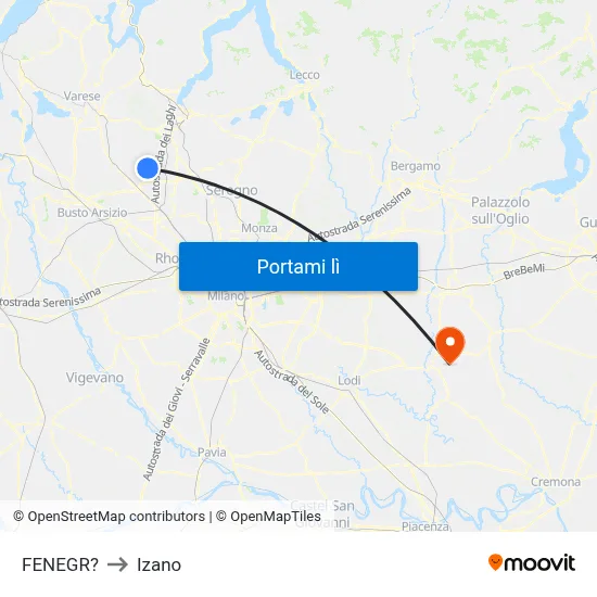 FENEGR? to Izano map