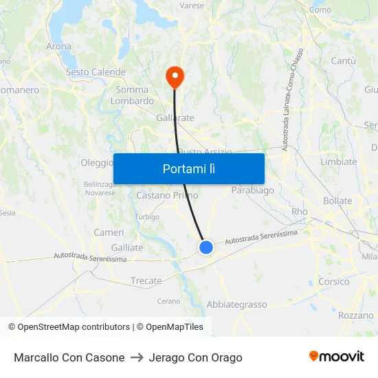 Marcallo Con Casone to Jerago Con Orago map