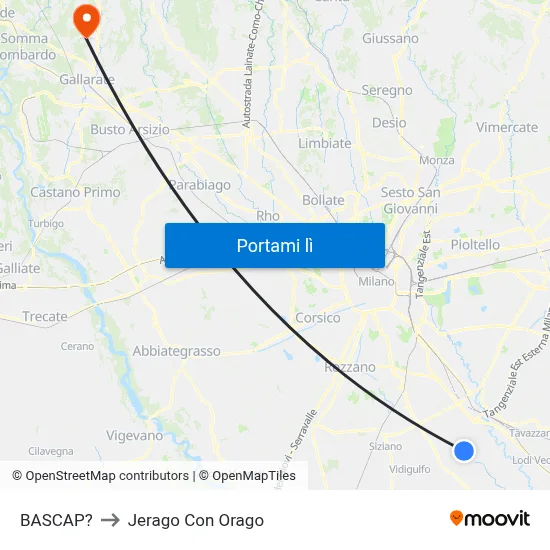 BASCAP? to Jerago Con Orago map