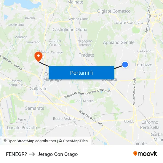 FENEGR? to Jerago Con Orago map