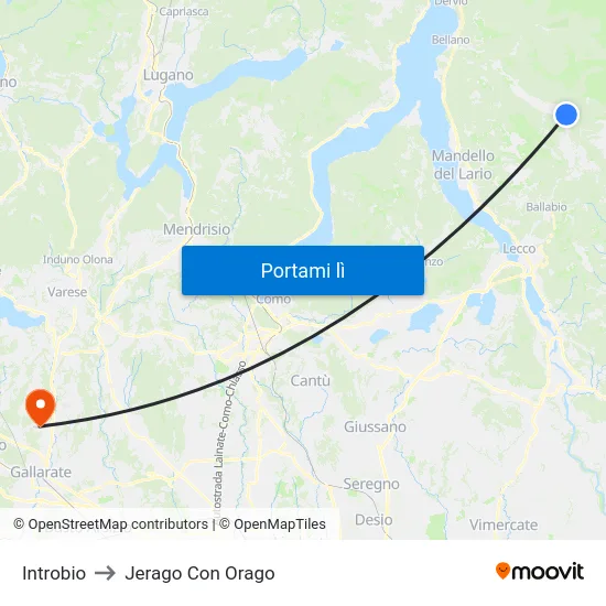 Introbio to Jerago Con Orago map