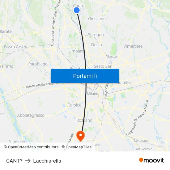 CANT? to Lacchiarella map