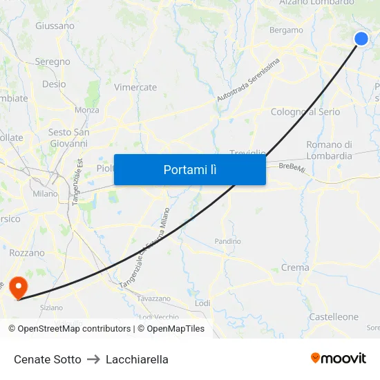 Cenate Sotto to Lacchiarella map