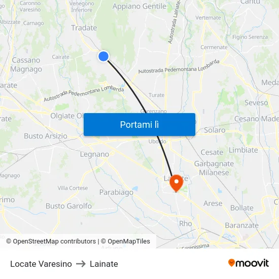 Locate Varesino to Lainate map