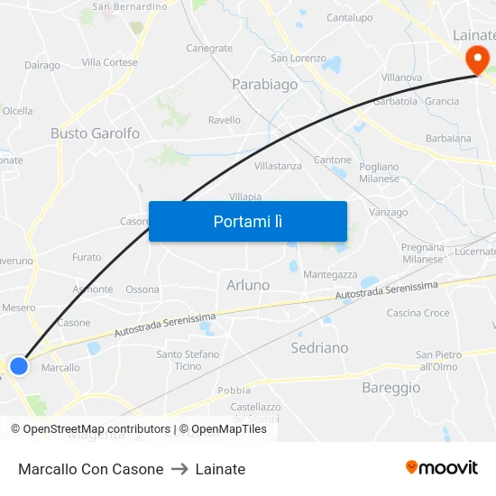 Marcallo Con Casone to Lainate map