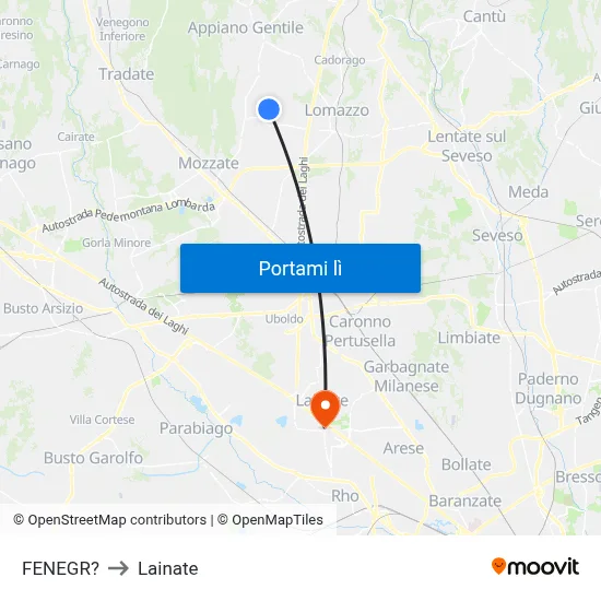 FENEGR? to Lainate map