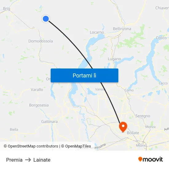 Premia to Lainate map
